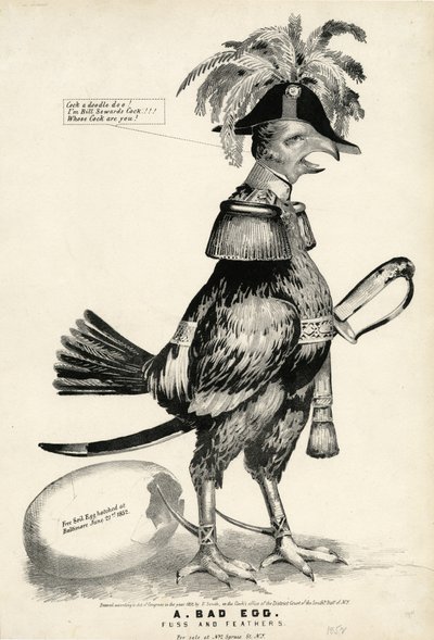 Un uovo marcio, Fuss and Feathers, 1852 da Nathaniel Currier